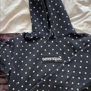 Supreme / Comme Des Garçons mirrored logo hoodie